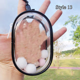 elvesmall Jewelry Organizer Transparent Storage Box Pouch Mystery Box Keychain Bag Storage Case Thicken Wallet Cute Doll Bag Organization