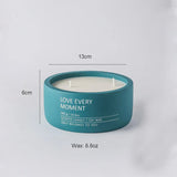 elvesmall Cement Cup Candle Large Scented Candle Matte Glass Nordic Home Decoration Luxury Wedding Living Room Industrial