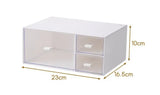 elvesmall Drawer-type Transparent White Desktop Stationery Large Storage Box Organizer Plastic Cosmetic Lipstick Storage Box Drawer Holder