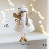 elvesmall Christmas Decoration Fabric Doll Small Figurine Pendant Plush Elk Santa Claus Snowman Christmas Tree Decorations