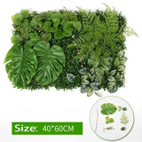 elvesmall 60x40cm Artificial Green Wall Landscape Home Garden Jungle Decor Fake Plants Plastic Lawn Decoration Wall Panels Garden Fence