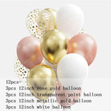 elvesmall 12pcs 12inch Black Gold Latex Balloons Graduation Helium Globos Adult Kids Birthday Party Decorations Baby Shower Home Supplies