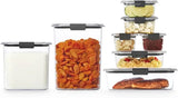 elvesmall  Rubbermaid Brilliance BPAFree Food Storage Containers with Lids Airtight for Kitchen and Pantry Organization Set of 14 W/ Scoops