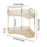 elvesmall Bathroom Storage Shelves Home Kitchen Organizer Rack Cosmetic Skincare Shampoo Lipstick Perfume Tabletop Holder 2 Colors