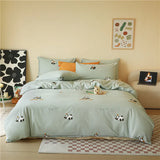 elvesmall 100% Cotton Duvet Cover Christmas Tree Print Quilt Cover Soft Bedding 160x210 Comforter Cover housse de couette (No Pillowcase)