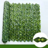 elvesmall 1X3M Artificial Ivy Hedge Panels Green Leaf Privacy Fence Grass Wall for Home Outdoor Garden Balcony Decoration Fake Plant Vine