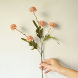 elvesmall  Artificial Flower 5 Head Dandelion False Flower 51cm Small Thorn Ball Hydrangea Simulation Plant For Home Wedding Decorations