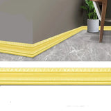 elvesmall 230cm 3D Pattern Sticker Wall Trim Line Skirting Border Decor Self Adhesive wallpaper  Household Waterproof  Wall Border Sticker