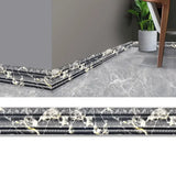 elvesmall 230cm 3D Pattern Sticker Wall Trim Line Skirting Border Decor Self Adhesive wallpaper  Household Waterproof  Wall Border Sticker