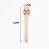 elvesmall  8/10/16CM Wooden Stirrers Honey Dipper Wood Honey Spoon Stick Honey Jar Stick Collect Dispense Honey Wedding Party Gif