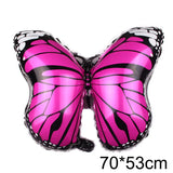 elvesmall Large Butterfly Foil Balloons Blue Laser Butterfly Children Girls Birthday Party Baby Shower Wedding Decor Kids Toy Photo Props