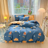 elvesmall Green Leaves Floral Duvet Cover Bedding Set 100% Cotton for Teen Girls Garden Botanical Comforter Cover for All Season Bedroom