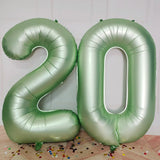 elvesmall 40inch Olive Green 0-9 Number Digital Helium Balloons Kids Adult 18 30 60th Birthday Party Decor Wedding Hawaiian Party Supplies