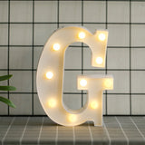 elvesmall  Creative DIY Luminous LED Letter Lights 26 English Alphabet Light for Holiday Home Wedding Birthday Christmas Party Decorations