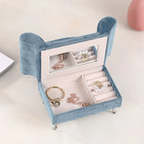 elvesmall Cute Sofa Couch Jewelry Box Earring Ring Neckalce Storage Showcase Holder Organizer Women Jewelry Case for Table Decoration