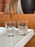 elvesmall  -  Korean Transparent Glass with Letter Retro Coffee Cup Couple Dessert Milk Tea Cup Water Glass Cute Coffee Mugs