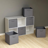 elvesmall Foldable Fabric Storage box Cube Bins Cloth Organizer storage Baskets Folding Nursery Closet Drawer Features Dual Handles