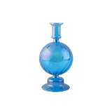 elvesmall Floriddle Retro Candlesticks Taper Candle Holders Tall Candlesticks Decoration Party Blue Vase Home Decor Glass Candle Stand