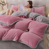 elvesmall Single Product Milk Fleece Blanket  Duvet Cover Autumn/winter with Velvet Coral Velvet Quilt Double Bed Sheet 150x200 220x240