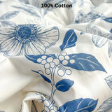 elvesmall Four-Season Universal Flower Style Cotton Bedding Set: 1 Duvet Cover 2 Pillowcases (No Sheets), Suitable for Singles or Couples