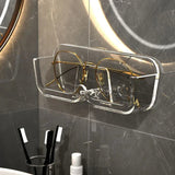 elvesmall Glasses Display Cabinet Sunglasses Storage Box Wall Mounted Perforated Free Sunglasses Storage Glasses Rack Home Tidying