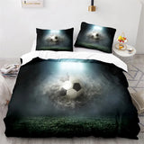 elvesmall Sports 3D Football Bedding Set And Pillow Case Double Size Household Textile Product Decoration Teenager Room Soccer Duvet Cover