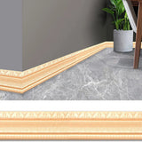 elvesmall 3D Foam Wall Edge Strip Stickers Self Adhesive Waterproof Baseboard Skirting Border Decor Wall Sticker Corner Waist Line 2.3m