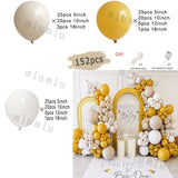 elvesmall Lemon Yellow Balloon Garland Arch Kit Sand White Boho Girl Wedding Birthday Party Latex Balloons Baby Shower Decoration Supplies