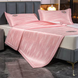 elvesmall 800D Carbon Light Fibres Summer Cool Bed Sheet Set Luxury Jacquard Cooling Summer Mat and Pillowcase Breathable Cooler Mat Bed