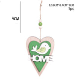 elvesmall 1pc Easter Wooden Hanging Ornament Bird House Pendant for Spring Easter Home Door Decorations Kids Party DIY Crafts Supplies