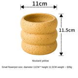elvesmall  Nordic cement pot simple personality creative literary green plant succulent pot vase home room decoration gardening supplies
