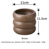 elvesmall  Nordic cement pot simple personality creative literary green plant succulent pot vase home room decoration gardening supplies