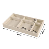 elvesmall Jewelry Storage Box Earring Ring Necklace Brooch Holder Velvet Jewelry Display Box Necklace Classification Organizer Drawer Tray