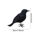 elvesmall 1pcs Simulated Black Feather Crow Halloween Decorations For Home Halloween Party Haunted House Ornament Prop Party Supplies