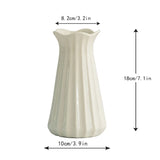 elvesmall White Modern Ceramic Vases Water-grown Flowers Dried Flowers Decorative Ornaments Living Room Table Ornaments Flower Ware North