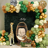 elvesmall  Jungle Animal Balloon Garland Arch Kit 1st Birthday Party Decoration Kids Boy Baby Shower Safari Decor Latex Balloons
