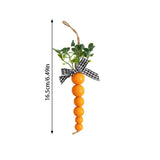 elvesmall  Easter Decor Carrot Wooden Beads Ornament DIY Wreath Pendants Beads String Happy Easter Party Decoration For Home Kids Gift