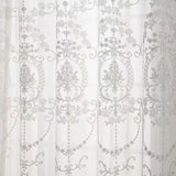 elvesmall  Embroidered White Tulle Sheer Curtains for Living Room Curtains for Bedroom Wedding Voile Flower Drapes Windows Backdrop Europe