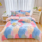 elvesmall Orange Pumpkin Duvet Cover Cartoon Style Bedding Set for Kids Girls Soft Microfiber Reversible Comforter Cover with 2 Pillowcase