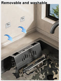 elvesmall  Multi-function Kitchen Knife Holder  Wall-mounted  Chopsticks Tube Rack Drain Integrated Storage Organizer Knives Hanger Hooks