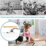 elvesmall Cable Storage Box Power Strip Case Wooden Power Line Wire Management Organizer Anti-Dust Charger Socket Network Line Storage Bin