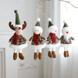 elvesmall Christmas Decoration Fabric Doll Small Figurine Pendant Plush Elk Santa Claus Snowman Christmas Tree Decorations