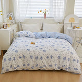 elvesmall Pink Grid Duvet Cover 100% Cotton Plaid Comforter Covers Queen 1pc Luxury Soft Reversible Bedding with Zipper Closure Home Decor
