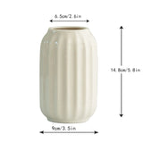 elvesmall White Modern Ceramic Vases Water-grown Flowers Dried Flowers Decorative Ornaments Living Room Table Ornaments Flower Ware North