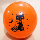 elvesmall 15pcs Halloween Balloon Orange Black Latex Confetti Balloons Halloween Party Decor Supplies Shop Bar Halloween Decoration Balls