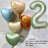 elvesmall 40inch Olive Green 0-9 Number Digital Helium Balloons Kids Adult 18 30 60th Birthday Party Decor Wedding Hawaiian Party Supplies