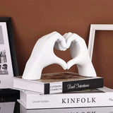 elvesmall 1pc Gesture Decoration, Heart Finger Statue Modern Art Sculpture Personalized Home Decor