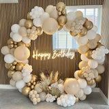 elvesmall Matte Sand White Apricot Balloon Garland Arch Kit Boho Wedding Birthday Party Champagne Gold Latex Baby Shower Decoration Ballon