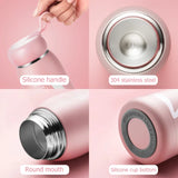 elvesmall  -  1pc 320ml Rabbit Cute Insulating Bottle Portable Home Female Office Water Cup Stainless Steel Insulated Coffee Cup Vacuum Bottle