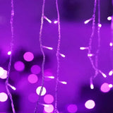 elvesmall  5M Outdoor Waterproof Christmas Garland Curtain String Lights Droop 0.4-0.6m Christmas Lights Outdoor Eaves Garden Lights Decor